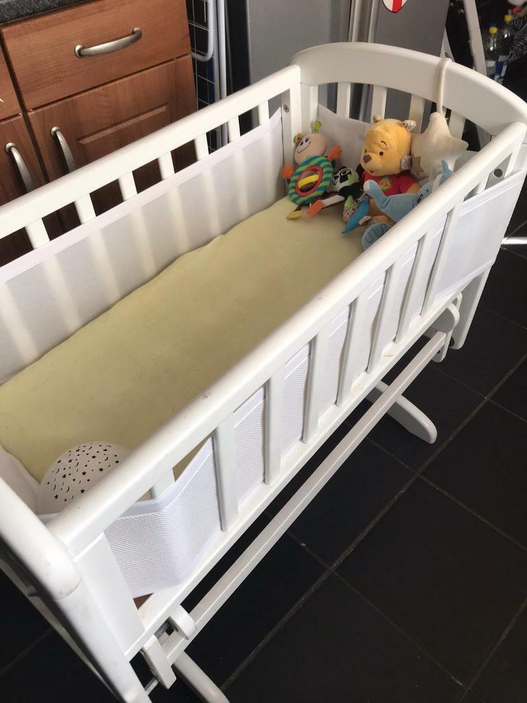 john lewis white swinging crib